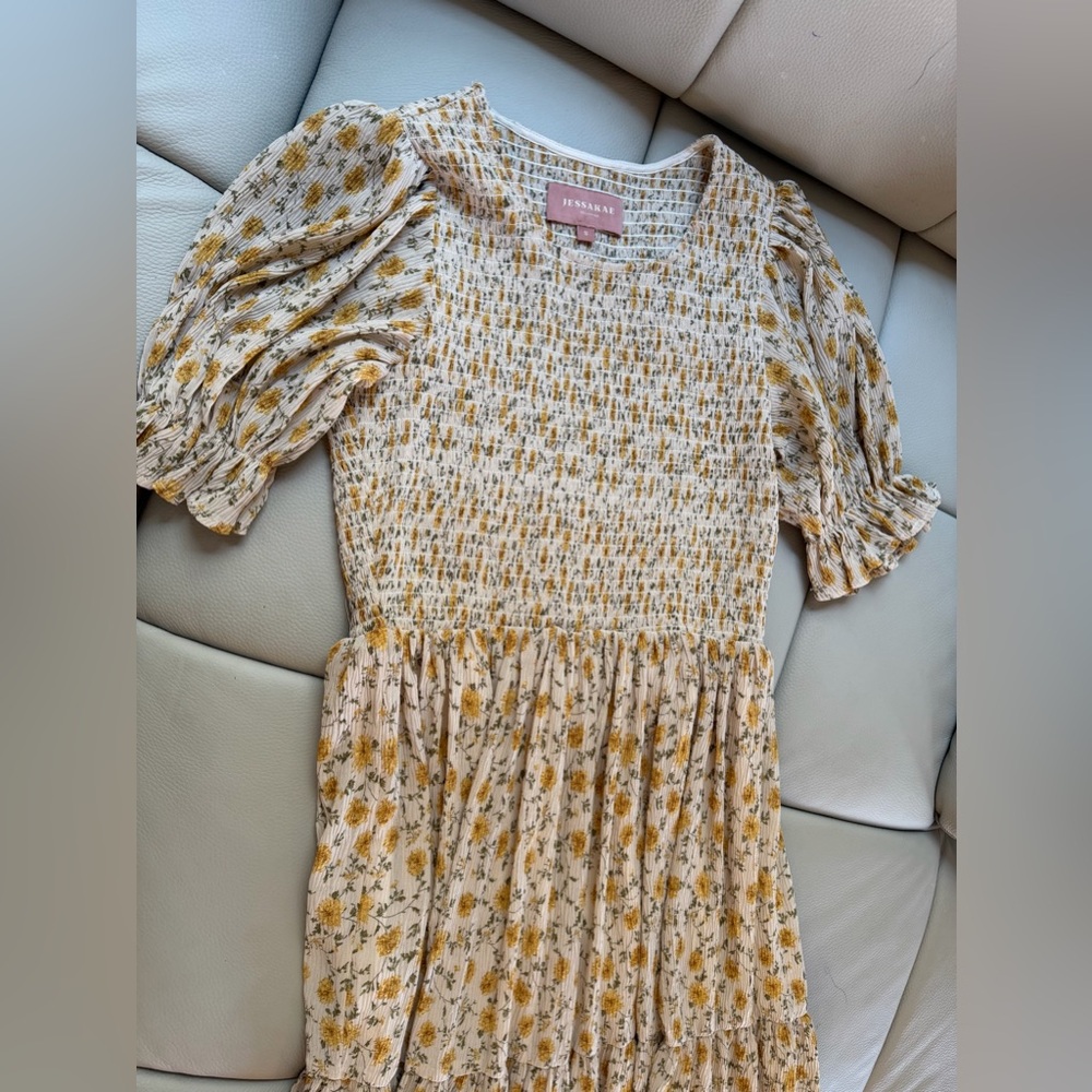 JessaKae Yellow Floral Maxi Dress